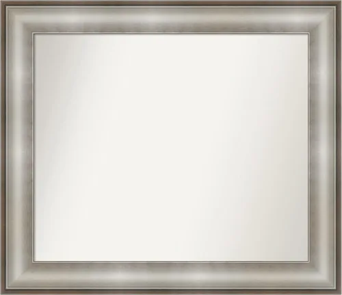 Miniatura 155 de Amanti Art Espejo de baño plateado para sobre fregadero, 28 x 47 pulgadas, espejo rectangular de plata imperial, marco de madera tradicional de gran