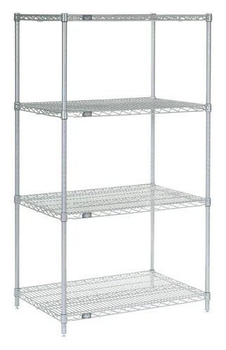 Miniatura 9 de Nexel 14" x 42" x 63", unidad de estantería de alambre ajustable de 4 niveles, estante de almacenamiento comercial con certificación NSF, acabado