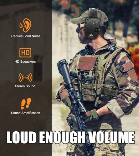 Miniatura 4 de Actualización Bluetooth 5.4 protección auditiva con sonido Amplificar electrónico digital orejeras de seguridad protector auditivo delgado
