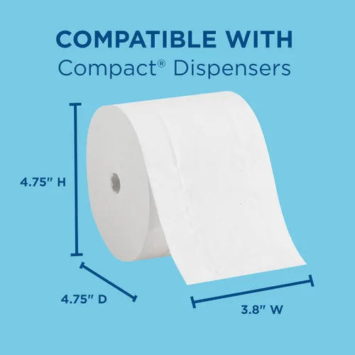 Miniatura 5 de GP PRO (Georgia-Pacific) Compact Coreless 2-Ply Recycled Toilet Paper by Georgia-Pacific, 19375, 1,000 hojas por rollo, 36 rollos por caja