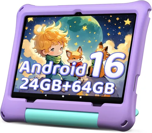 Miniatura 8 de Tablet infantil de 10 pulgadas, tableta Android 16 para niños, procesador Octa-Core, 24 GB de RAM, 64 GB ROM 1TF tarjeta expandible para niños Azul