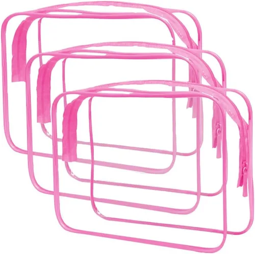 Miniatura 10 de Bolsa de aseo transparente pequeña Buminee, bolsa de viaje aprobada por la TSA, bolsas de viaje para artículos de tocador, bolsa de cosméticos
