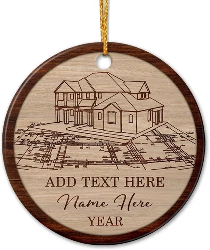 Miniatura 10 de Adorno de liniero de cerámica personalizado para Navidad 2025 – El favorito de Santa, primera Navidad como electricista, nombre personalizado