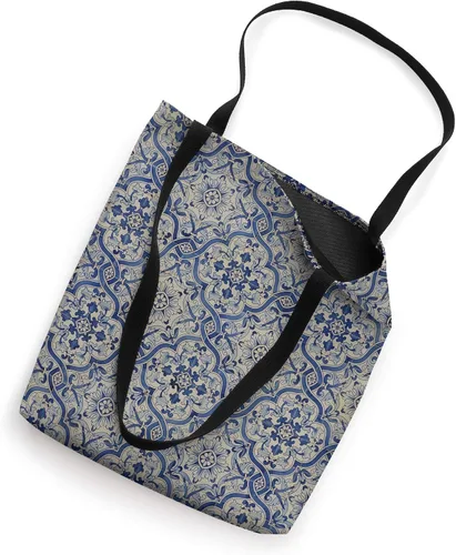 Miniatura 2 de Portugués blanco y azul patrón azulejos de Portugal Tote Bag