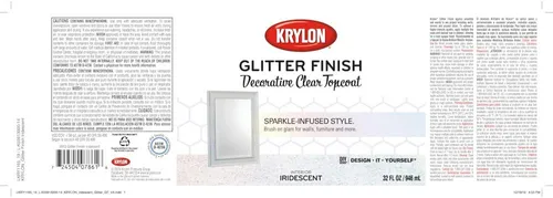 Miniatura 2 de Krylon K03913000-14 Acabado con purpurina Cuarto de galón, iridiscente