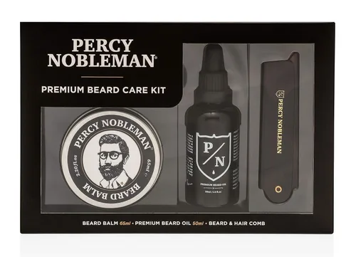 Miniatura 12 de Percy Nobleman Kit de aseo para barba: juego de regalo con aceite perfumado para barba (1.7 onzas líquidas), lavado de barba (1.7 onzas líquidas)