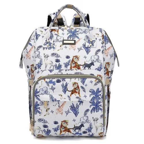 Miniatura 18 de Mochila para pañales, bolsas de pañales para bebés, niñas y niños, bolsas de bebé para mamás papás, bolsa cambiadora de pañales con bolsillos Azul
