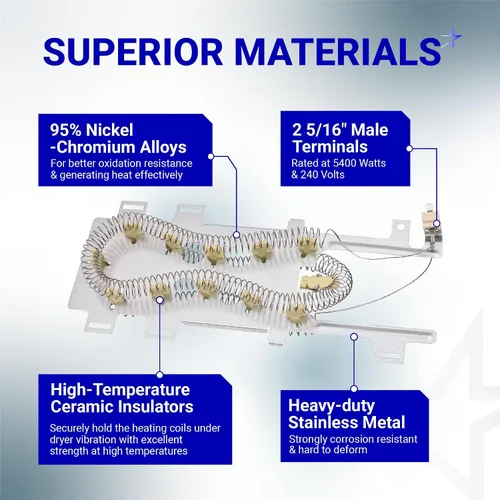 Miniatura 4 de [Actualizado] WP8544771 Kit de elementos calefactores para secadora, corte térmico 279816, fusible térmico 279973 3392519 para Kenmore, Whirlpool