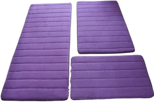 Miniatura 7 de Alfombra antideslizante de Baño De Espuma Viscoelástica, Tapete Moderno, Antideslizante, 3 Unidades Por Juego Alfombras de Baño