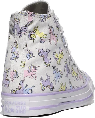 Miniatura 3 de Converse CTAS Hi White para niña (niño grande)