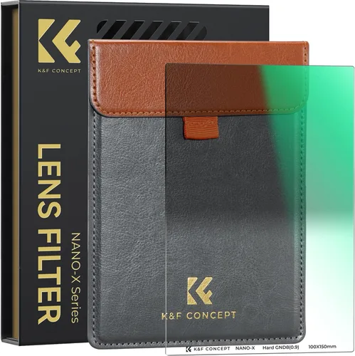 K&F CONCEPT Filtro de densidad neutra graduado duro ND8 (3 topes) de 3.937 in x 5.906 in con 28 recubrimientos multicapa resistente al agua y