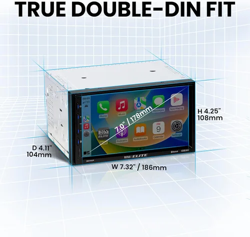 Miniatura 5 de BOSS Audio Systems Elite BE7ACP Estéreo de Coche - Pantalla de 7", Unidad Principal de Apple CarPlay y Android Auto, Estéreo de Coche Doble DIN
