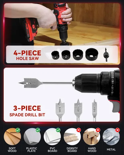 Miniatura 5 de KingTool Juego de 400 Piezas de Brocas – Juego de Brocas para Destornillador con Estuche con Cajón, Juego de Brocas Diseñado para Varias Tareas