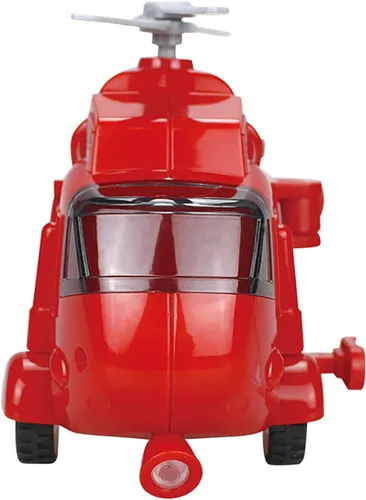 Miniatura 4 de OMGTOY Helicóptero militar, avión de la fuerza aérea de juguete con cesta colgante luces y sonidos para niños (rojo)