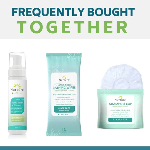 Miniatura 2 de Nurture - Gorro de champú sin enjuague sin agua Gorros de ducha para lavar y acondicionar en microondas para lavar el cabello sin baño Baño sin