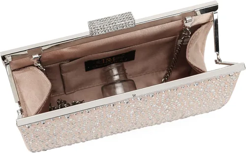 Miniatura 6 de DEXMAY Crystal Clutch Purse for Women Rhinestone Frame Clutch Handbag for Party