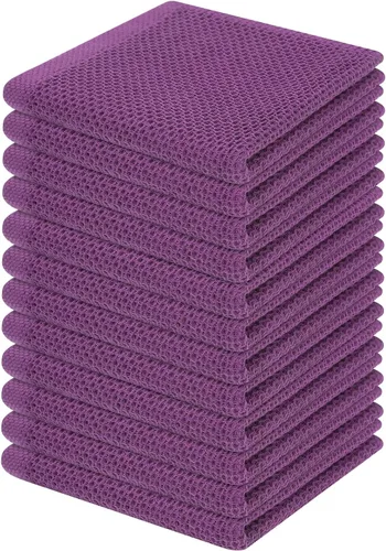 Miniatura 40 de Homaxy Paños de cocina de 100% algodón con tejido de gofre, ultra suaves, absorbentes, de secado rápido, 12 x 12 pulgadas, paquete de 6, amarillo