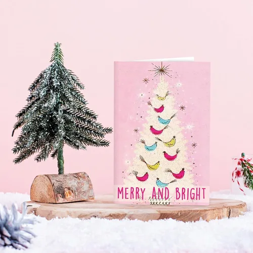 Miniatura 4 de AnyDesign 36 tarjetas de felicitación de Navidad, 12 diseños, tarjetas de notas rosas vintage con sobres blancos y calcomanías adhesivas, tarjeta