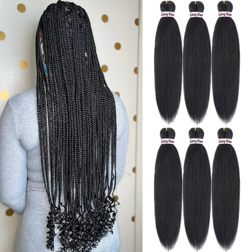 Miniatura 15 de Liang Dian Cabello para hacer trenzas, Cabello estirado para hacer trenzas, 12 pulgadas, 8 paquetes, color ombre púrpura, para sellar en agua