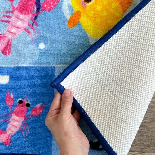 Miniatura 7 de QUOKKA Alfombra Pequeña de Océano para Aula para Niños - Alfombras ABC de 60x41 para Sala de Juegos - Alfombra de Área de Aprendizaje del Alfabeto