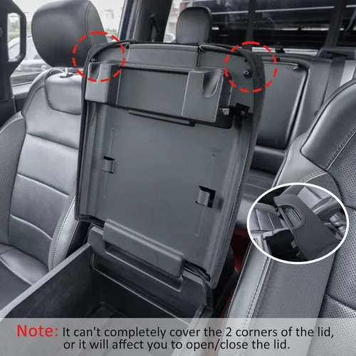 Miniatura 5 de JDMCAR Funda de consola central compatible con Ford F150 2015-2020 / 2017-2022 F250 F350 F450 y Expedition 2018-2024, funda de neopreno