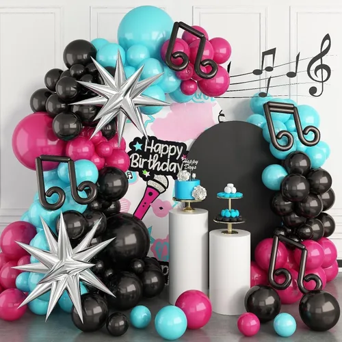 Miniatura 9 de Kit de guirnalda de globos de baloncesto, globos metálicos naranjas, negros y plateados con globos de papel de aluminio de baloncesto para Rojo Azul