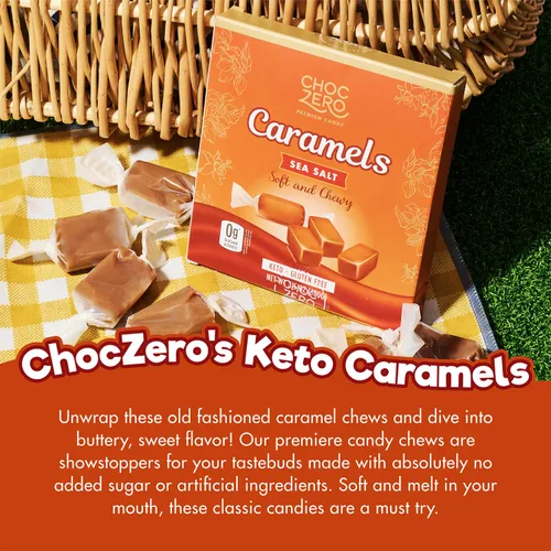 Miniatura 3 de ChocZero Caramelos Sin Azúcar - Dulces Keto - Todo Natural, Suave y Masticable - Bocadillo Bajo en Carbohidratos (Caja de 3.5 Onzas)