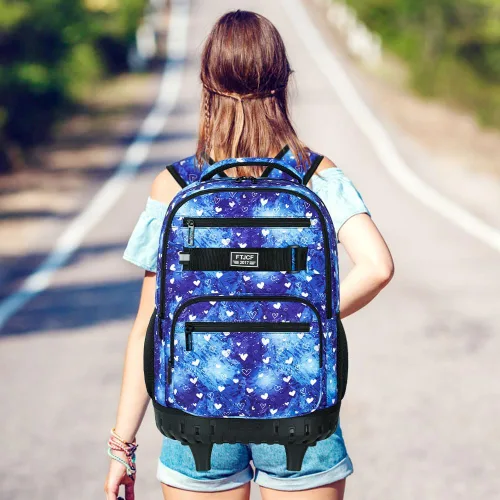 Miniatura 7 de 3 piezas de mochila rodante para mujeres y hombres, bolsa de 21 pulgadas para adultos con ruedas, juego de mochilas con ruedas para niñas y niños