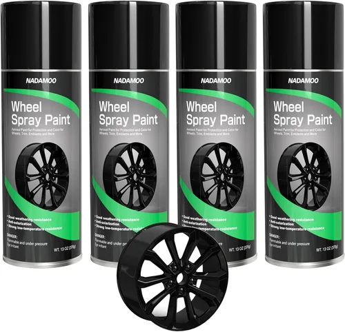 Miniatura 7 de NADAMOO Pintura en aerosol para llantas de aluminio, pintura semibrillante para llantas de coche en aerosol para recoloración y protección