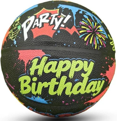 Pelota de baloncesto de cuero PU JIUERYUN – Talla oficial 7 (29,5 pulgadas), Talla 6 (28,5 pulgadas), Talla 5 (27,5 pulgadas), pelota de cumpleaños