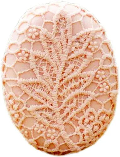 Molde de barra de jabón de silicona Grainrain DIY para hacer en casa Adorno de vehículo Molde de resina para velas Flor de encaje (14406-1)