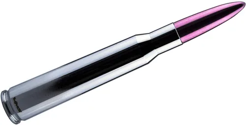 Miniatura 6 de VMS Racing 50 Cal Caliber - Antena de bala de punta cromada rosa en calibre pesado mecanizado CNC de aluminio corto compatible con Chevrolet