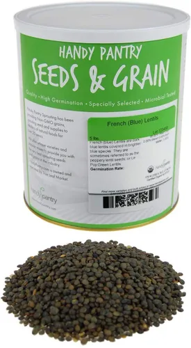 Miniatura 5 de Semilla de germinación de lentejas verdes secas orgánicas: 2.5 lb - Lentejas secas para plantar semillas de jardín, sopa, cocinar o ensalada
