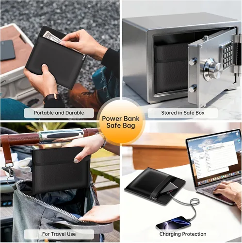 Miniatura 6 de DocSafe Bolsa de Documentos Resistente al Fuego (5200℉) con Estuche de Viaje Organizador Resistente al Fuego, Bolsa de Dinero Segura de 8 Capas