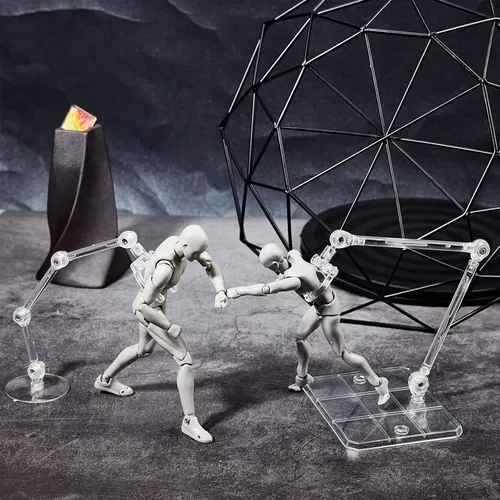 Miniatura 6 de FINGERINSPIRE 8 Pcs Action Figure Stand Assembly Action Figure Display Holder Base Doll Model Support Stand for 6 inch Action Figures or Effects