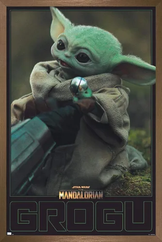 Miniatura 9 de Trends International Star Wars: The Mandalorian Season 2 - Póster de pared Grogu, 22.4 pulgadas de largo x 14.7 pulgadas, versión enmarcada