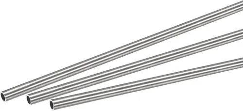 uxcell Tubo redondo de acero inoxidable 304 0.197 in OD 0.024 in espesor de pared 9.843 in longitud 3 piezas