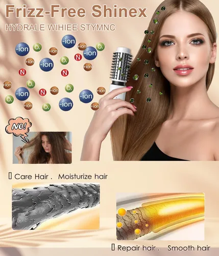 Miniatura 4 de Cepillo de rizador, rizador de pelo inalámbrico de 1.5 pulgadas, cepillo 3 en 1, peine alisador de pelo recargable, cepillo portátil de 7000 mAh