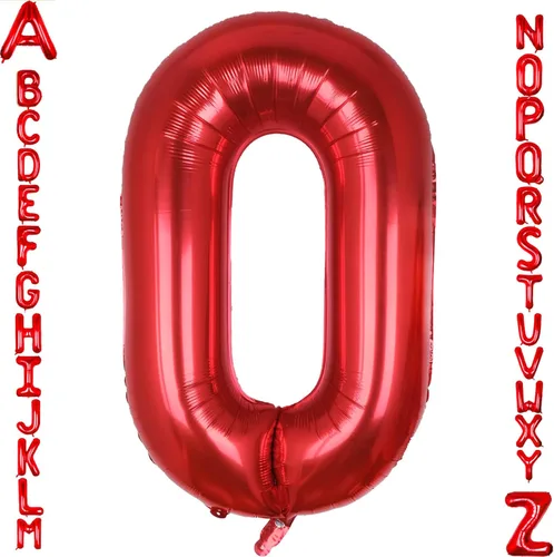 Miniatura 47 de AULE Globos de helio con letra roja S, de 40 pulgadas, grandes, gigantes, de lámina de mylar, rojos, para decoraciones de cumpleaños, aniversarios