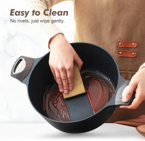 Miniatura 4 de SENSARTE Juego de ollas y sartenes antiadherentes, 20 piezas de utensilios de cocina de inducción, no tóxico, saludable, antiadherente, juego