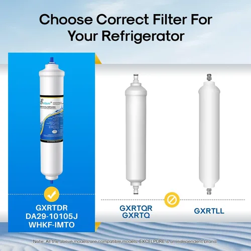 Miniatura 2 de EXCELPURE GXRTDR - Filtro de agua en línea de repuesto para GE GXRTDR, Samsung HAFEX/EXP, DA29-10105J, Whirlpool WHKF-IMTO, RWF0300A filtro