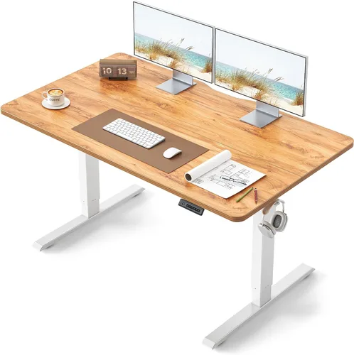 Miniatura 32 de BANTI Escritorio de pie de 48 × 24 pulgadas, ergonómico, altura eléctrica ajustable, para sentarse y ponerse de pie, escritorio de oficina para Arce