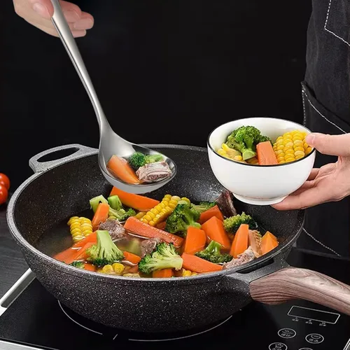 Miniatura 7 de Cucharas de sopa de acero inoxidable para ramen, juego de 4 cucharas de sopa asiáticas pulidas con espejo (mango corto)