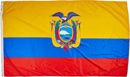 Miniatura 6 de Annin Flagmakers Bandera de Ecuador fabricada en Estados Unidos según las especificaciones oficiales de diseño de las Naciones Unidas, 2 x 3 pies