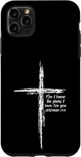 Miniatura 13 de Cross I Know The Plans Verse Bible Jesus God - Funda de regalo cristiana para iPhone 17