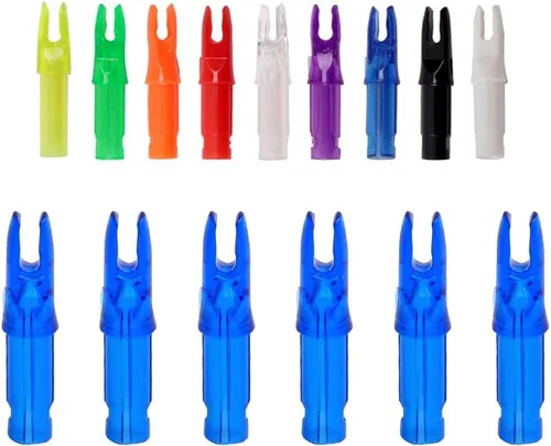 Miniatura 14 de 50 paquetes de flechas de arco con encoques - Insertos de flecha para flechas de carbono. Encoques de flecha de plástico de.244/6.20mm para tiro