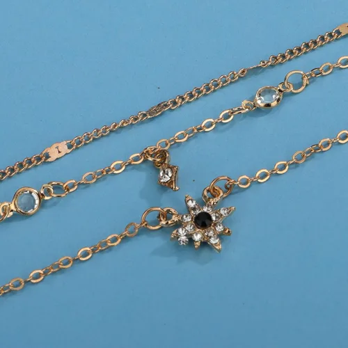 Miniatura 4 de Collar dorado con estrella solar para mujer, collares de moda para mujeres hermosas, Metal