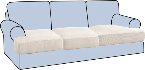 Miniatura 24 de H.VERSAILTEX Funda Elástica para Sillón Sofá con Cojín en Forma de T, Fundas de Cojín en T para Sala de Estar, Funda para Sillón Sofá, Funda