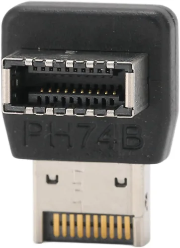 Adaptador tipo E USB3.1, ABS placa base de computadora USB3.1 TIPO E convertidor de cabecera de 90 grados codo de dirección USB 3.1 convertidor
