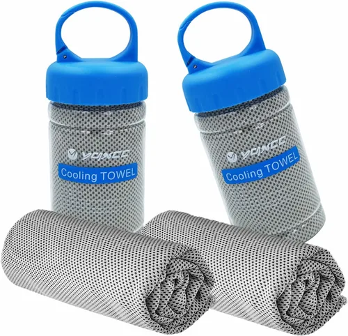 Miniatura 21 de YQXCC Paquete de 2 toallas de enfriamiento (47 x 12 pulgadas) toalla de hielo para cuello, toalla suave y transpirable, toalla fresca de microfibra
